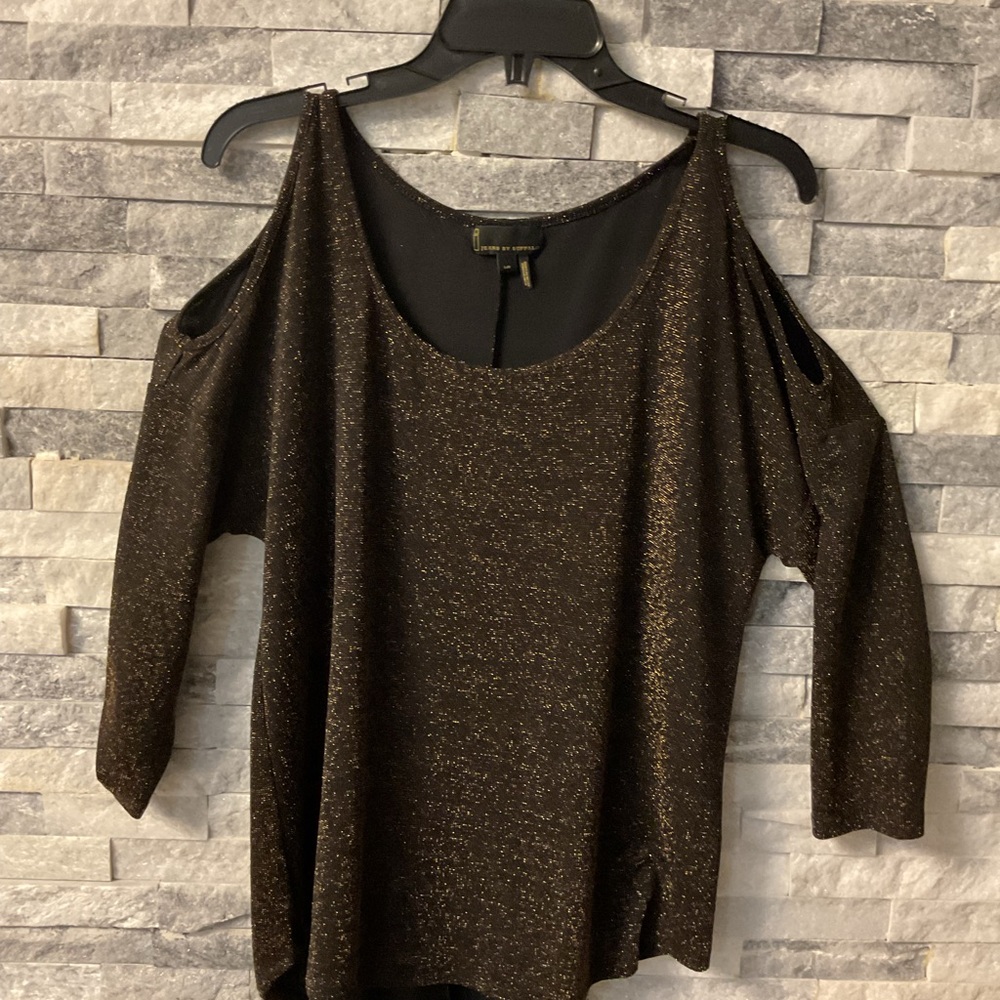 Buffalo David Bitton Black and Gold Top